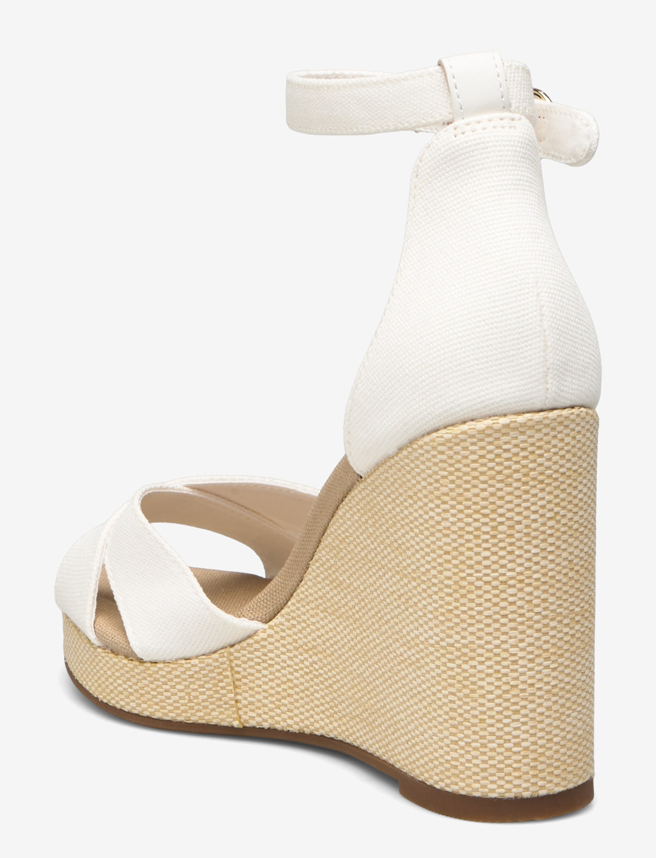 Tommy Hilfiger - FLAG HIGH WEDGE ESPAD CRISSCROSS - espadrillur með hæl - ecru - 3