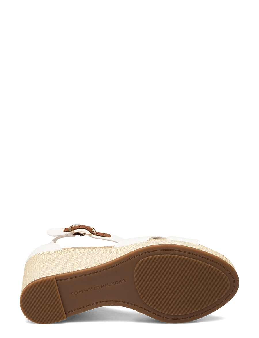 Tommy Hilfiger - FLAG HIGH WEDGE ESPAD CRISSCROSS - augstpapēžu espadrilles - ecru - 5