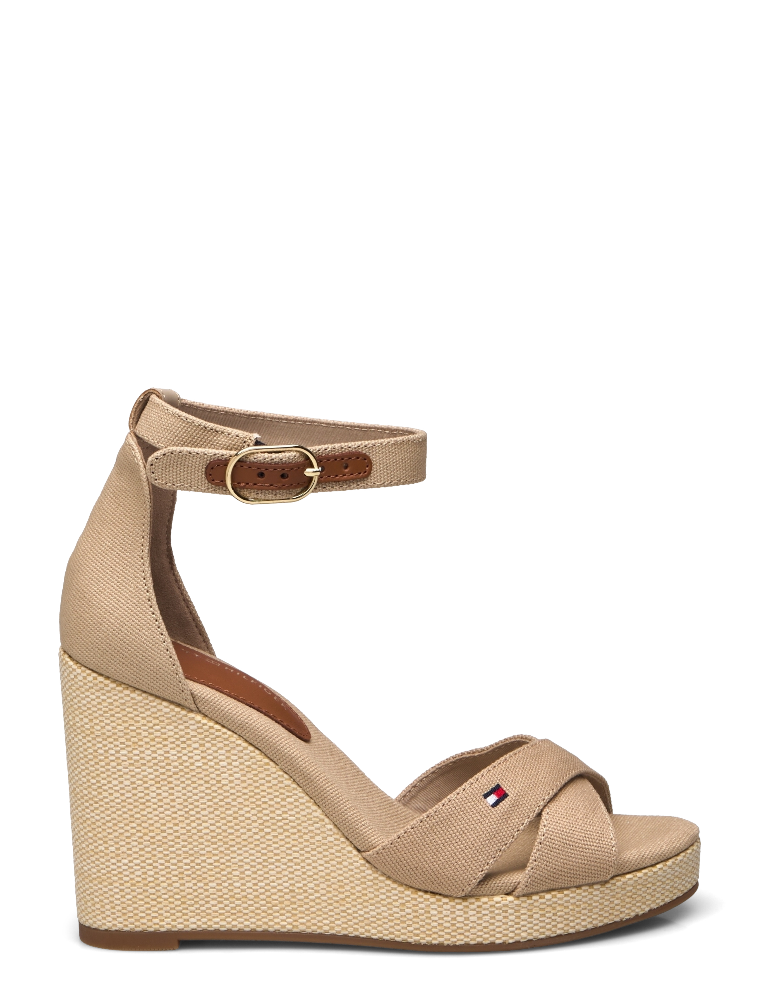 Tommy Hilfiger - FLAG HIGH WEDGE ESPAD CRISSCROSS - horseradish - 1