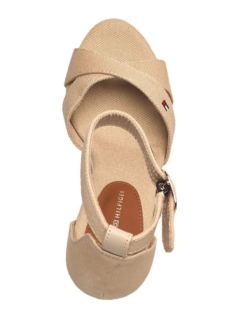 Tommy Hilfiger - FLAG HIGH WEDGE ESPAD CRISSCROSS - kontsaga espadrillid - horseradish - 3