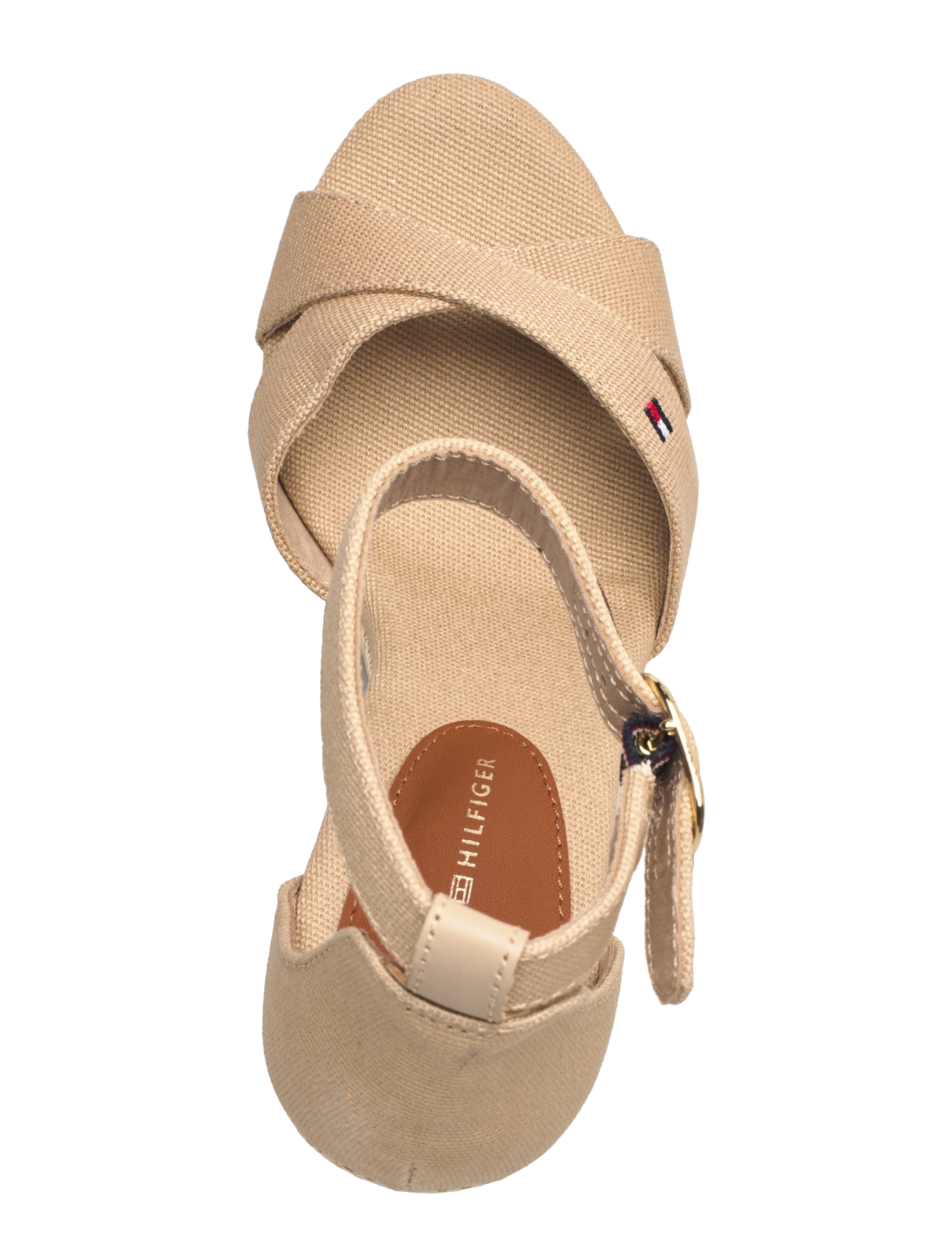 Tommy Hilfiger - FLAG HIGH WEDGE ESPAD CRISSCROSS - horseradish - 3