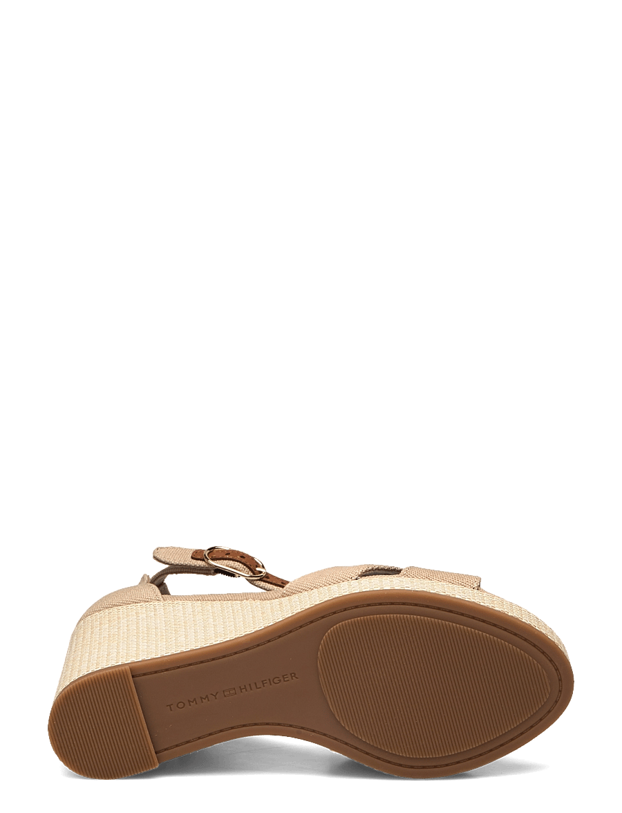 Tommy Hilfiger - FLAG HIGH WEDGE ESPAD CRISSCROSS - horseradish - 4