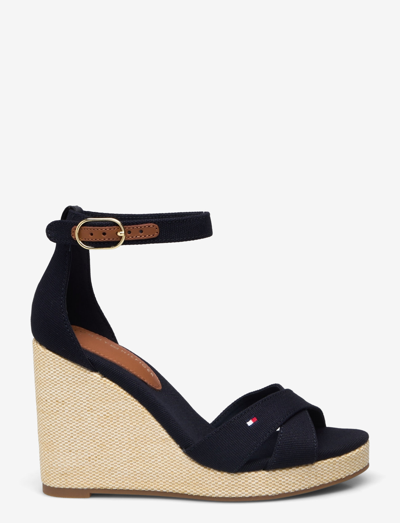 Tommy Hilfiger - FLAG HIGH WEDGE ESPAD CRISSCROSS - space blue - 1