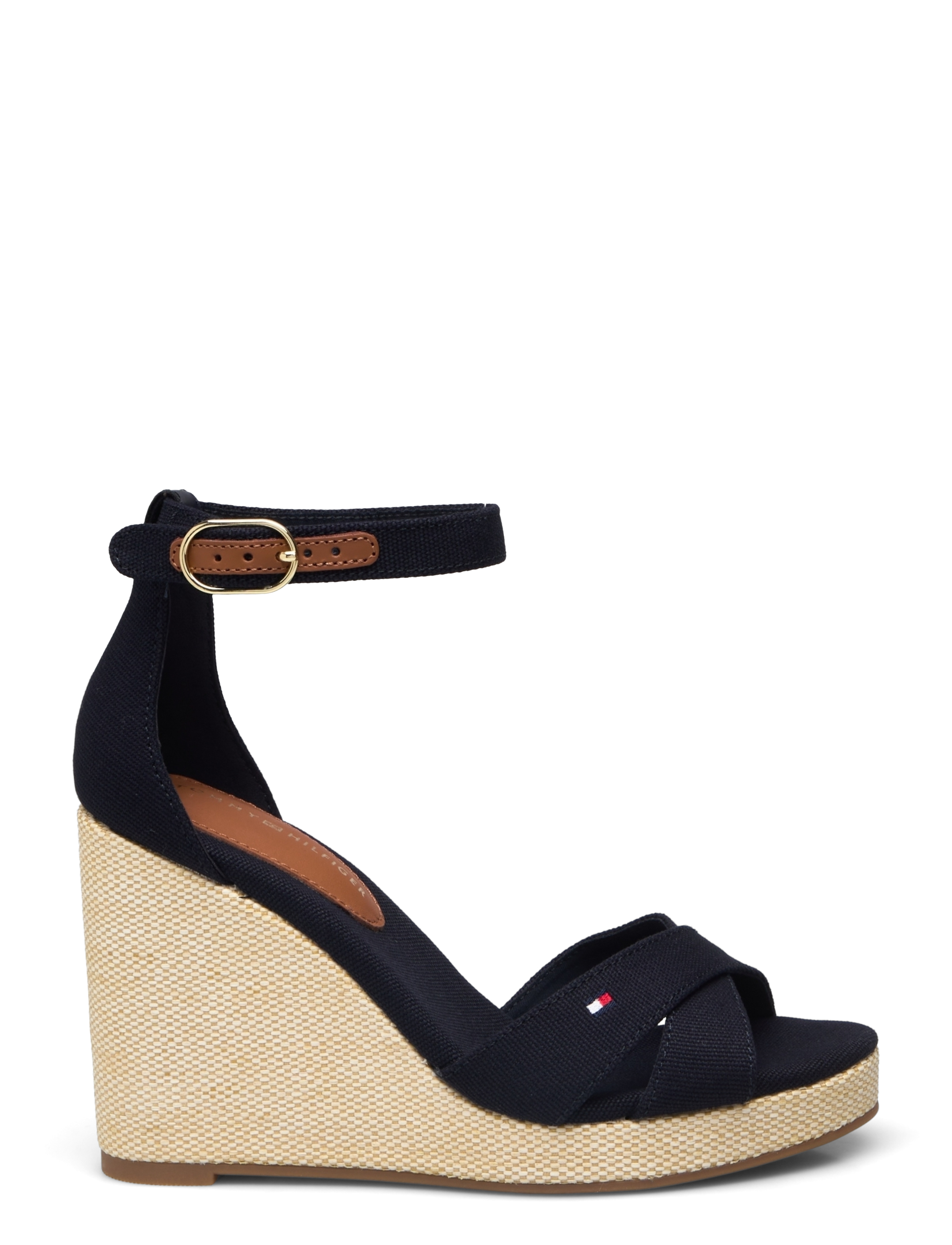Tommy Hilfiger - FLAG HIGH WEDGE ESPAD CRISSCROSS - espadrillur með hæl - space blue - 1