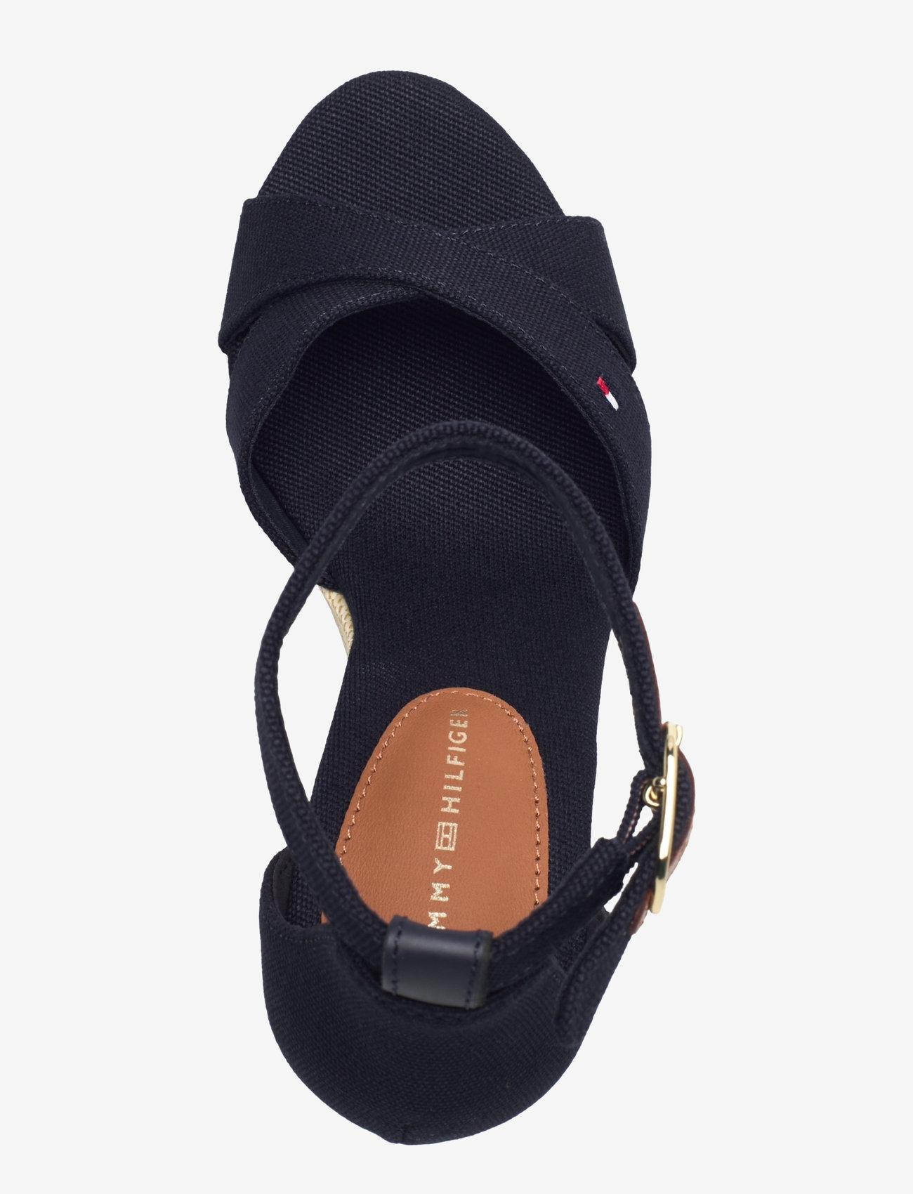 Tommy Hilfiger - FLAG HIGH WEDGE ESPAD CRISSCROSS - space blue - 3