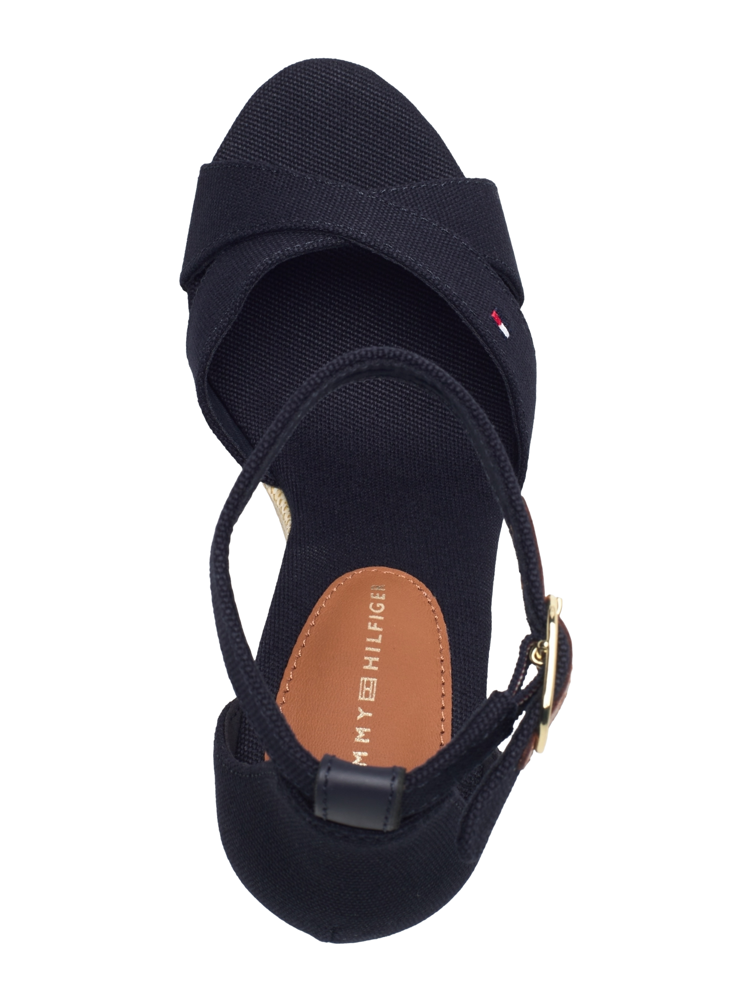 Tommy Hilfiger - FLAG HIGH WEDGE ESPAD CRISSCROSS - espadrillur með hæl - space blue - 3
