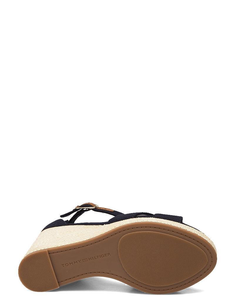 Tommy Hilfiger - FLAG HIGH WEDGE ESPAD CRISSCROSS - space blue - 4