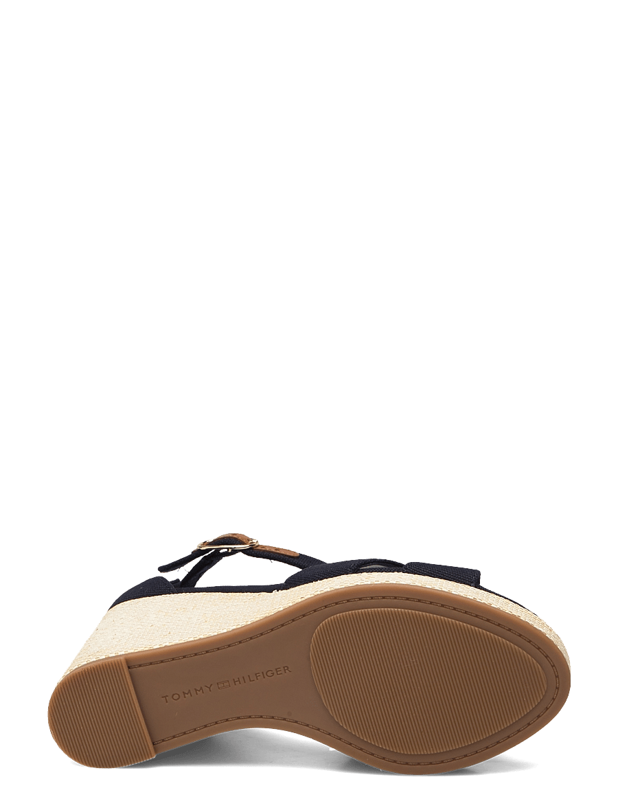 Tommy Hilfiger - FLAG HIGH WEDGE ESPAD CRISSCROSS - espadrillur með hæl - space blue - 4