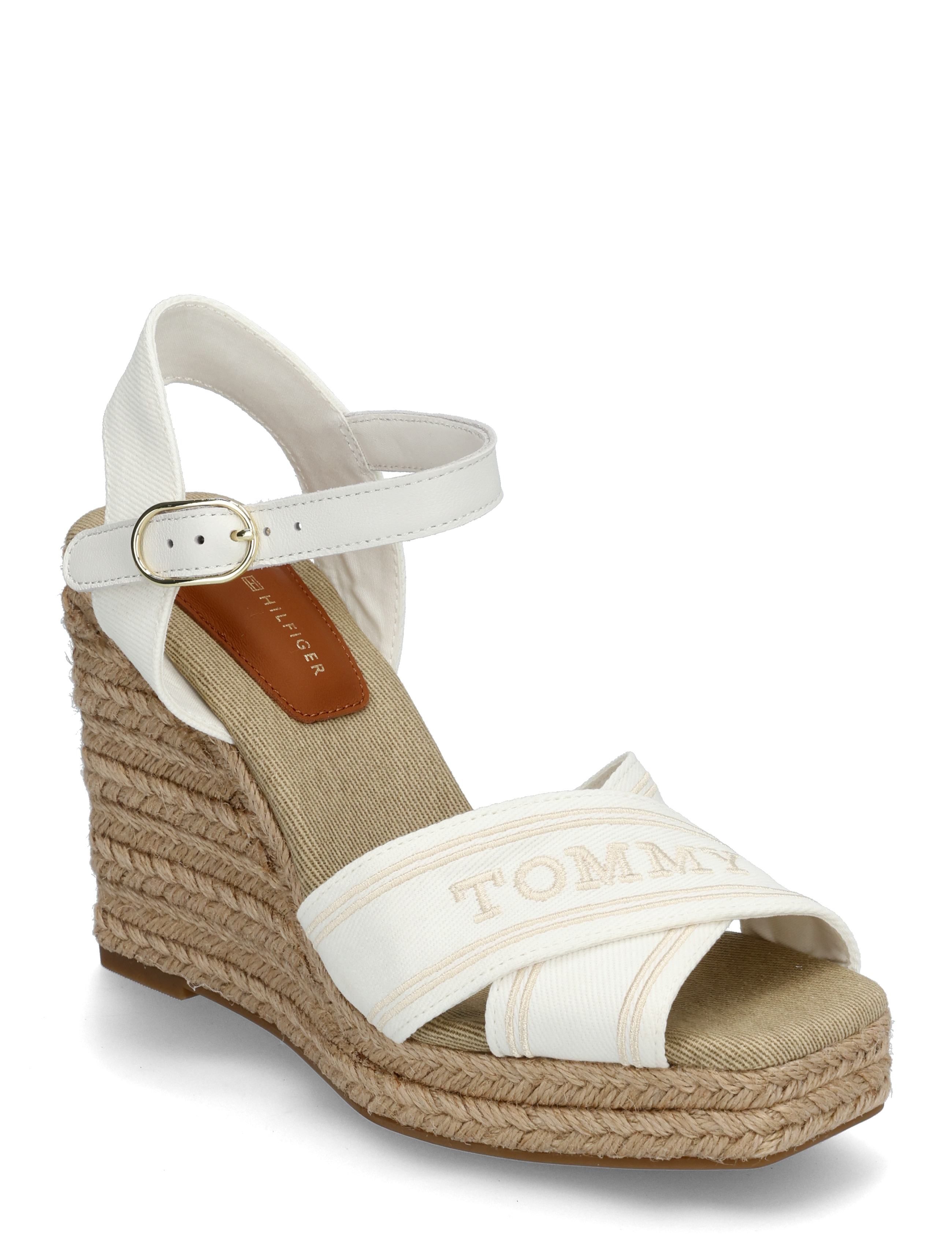 Tommy Hilfiger Espad High Wedge, 40, Espadrilles, Weiß - Espadrilles Heeled, Frauen