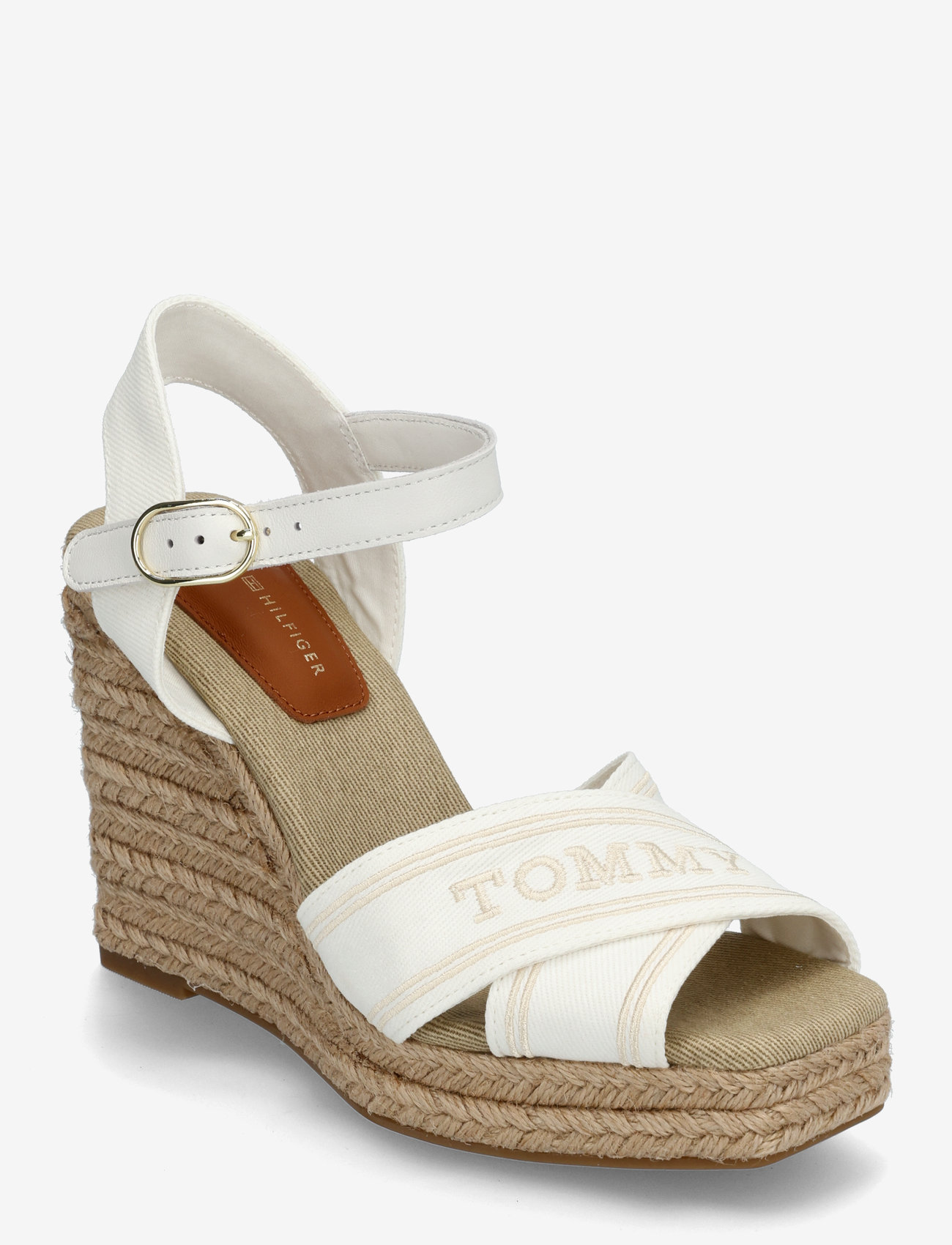 Tommy Hilfiger - TOMMY HILFIGER ESPAD HIGH WEDGE - højhælede espadrillos - ecru - 0