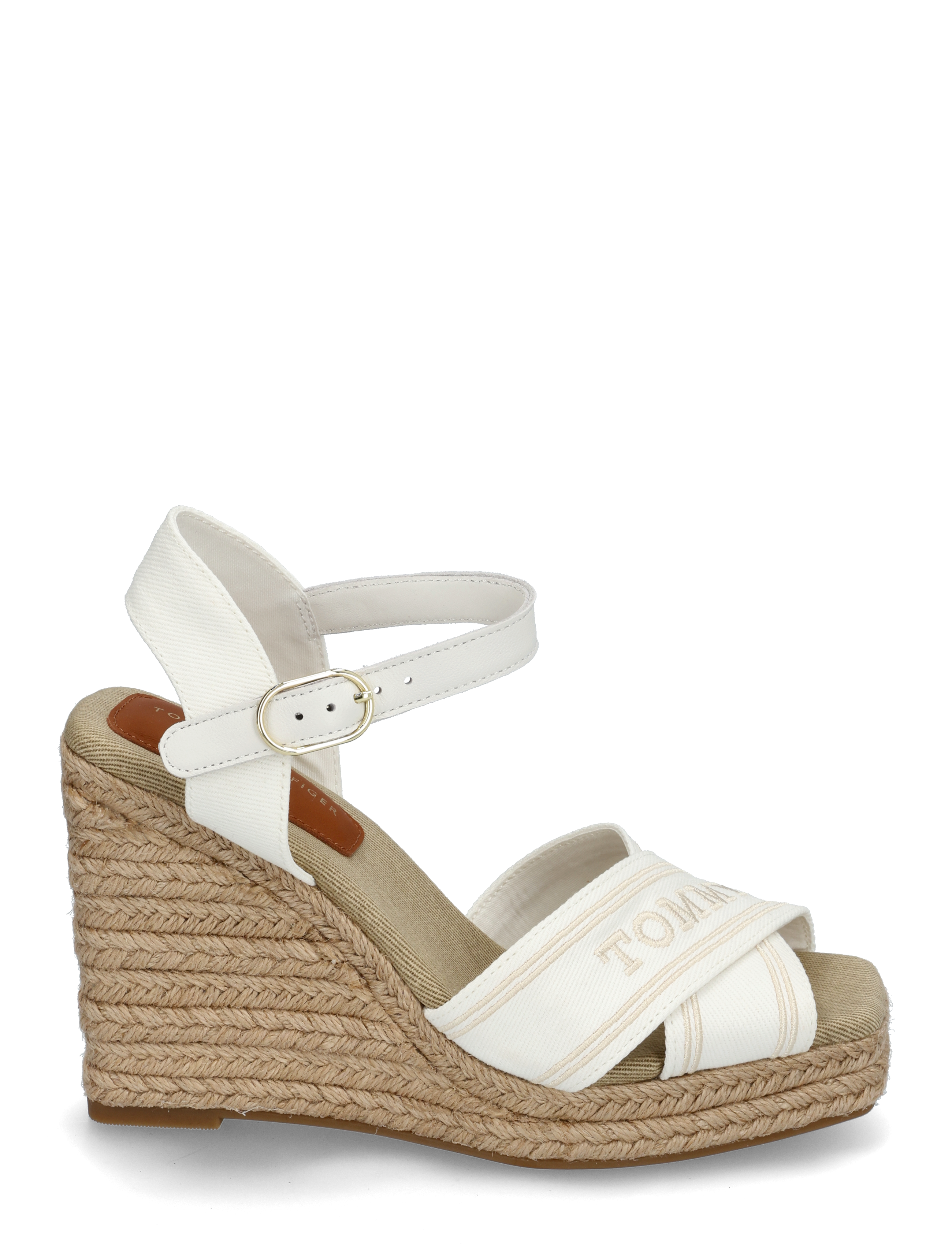 Tommy Hilfiger - TOMMY HILFIGER ESPAD HIGH WEDGE - højhælede espadrillos - ecru - 1