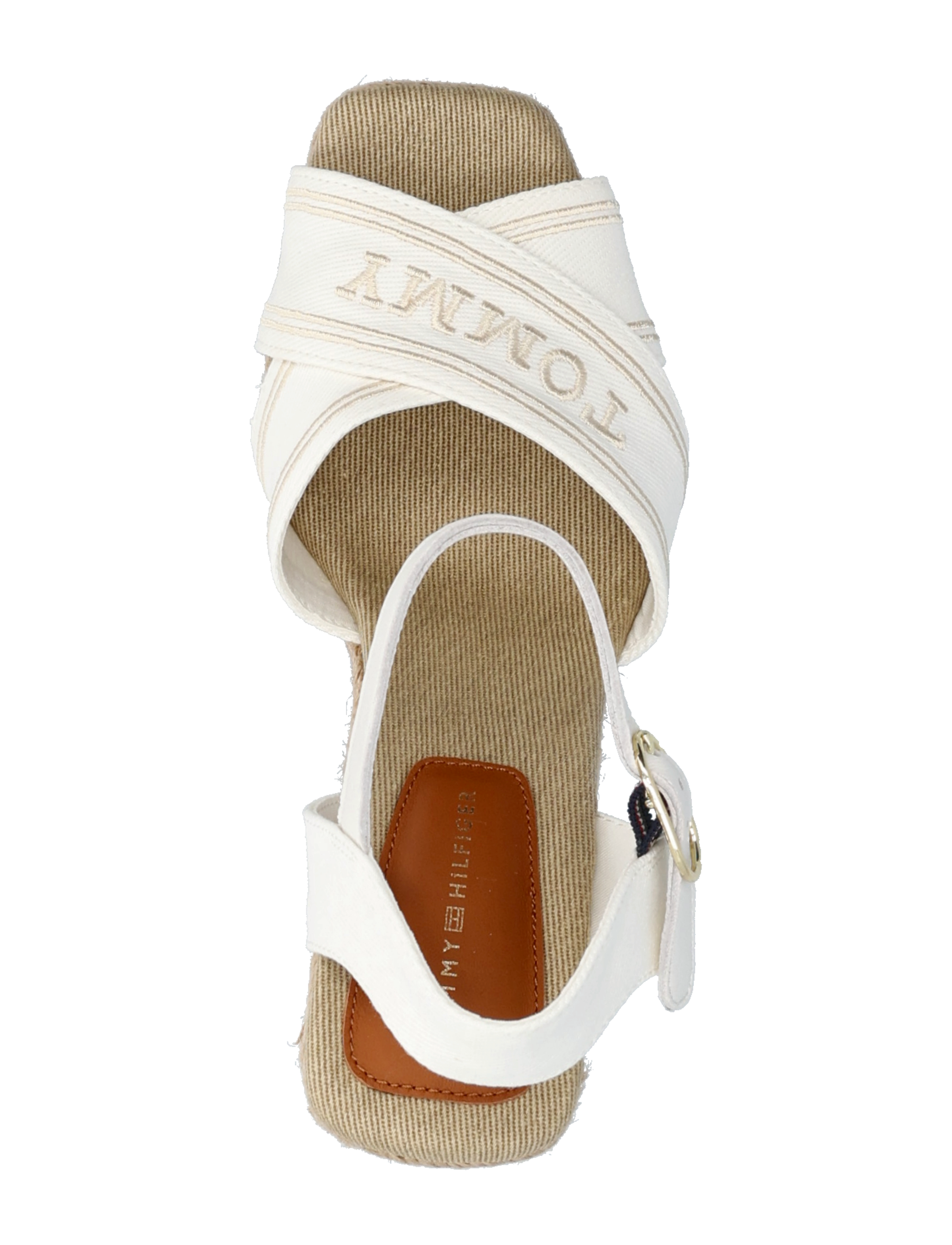 Tommy Hilfiger - TOMMY HILFIGER ESPAD HIGH WEDGE - heeled espadrilles - ecru - 3