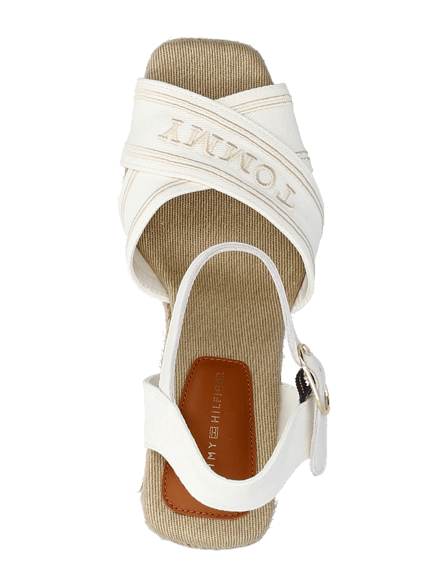 Tommy Hilfiger - TOMMY HILFIGER ESPAD HIGH WEDGE - espadrilles mit absatz - ecru - 3