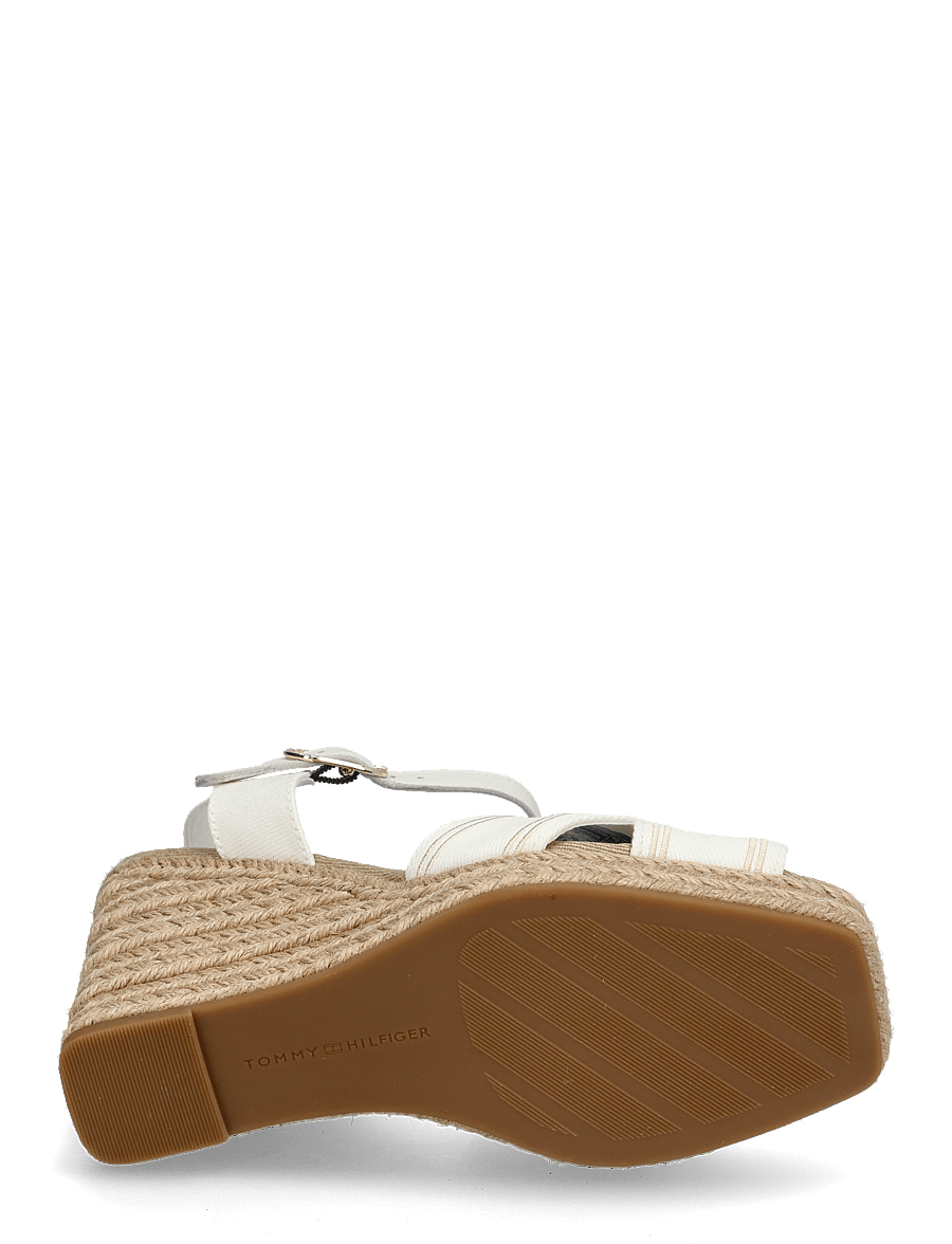 Tommy Hilfiger - TOMMY HILFIGER ESPAD HIGH WEDGE - espadrilles mit absatz - ecru - 4