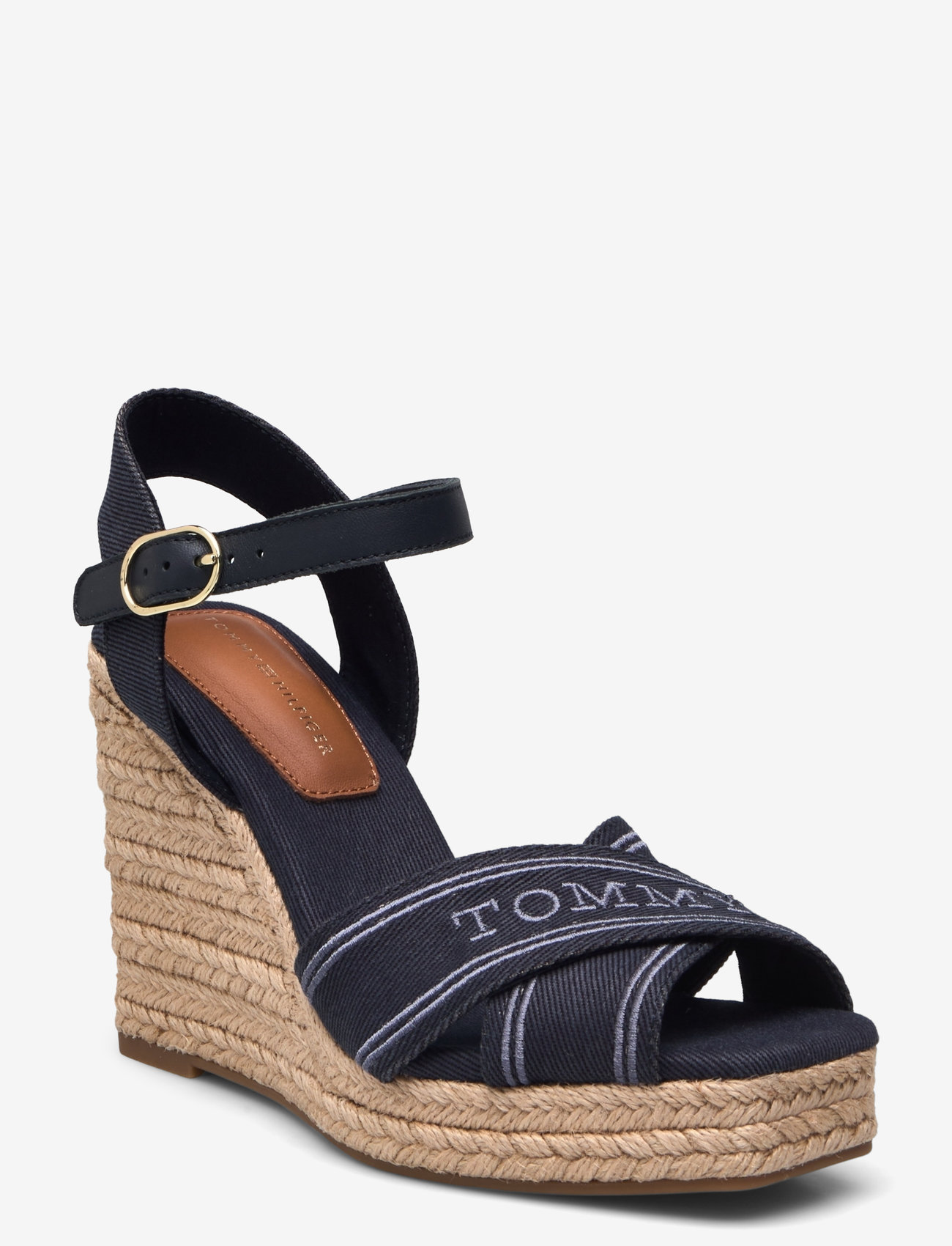Tommy Hilfiger - TOMMY HILFIGER ESPAD HIGH WEDGE - højhælede espadrillos - space blue - 0