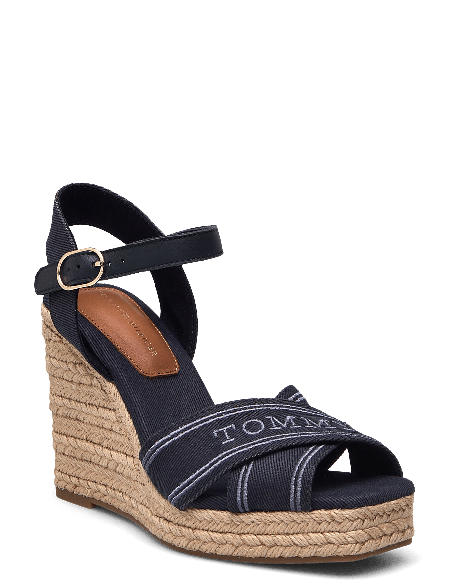Tommy Hilfiger - TOMMY HILFIGER ESPAD HIGH WEDGE - espadrilles à talons - space blue - 0
