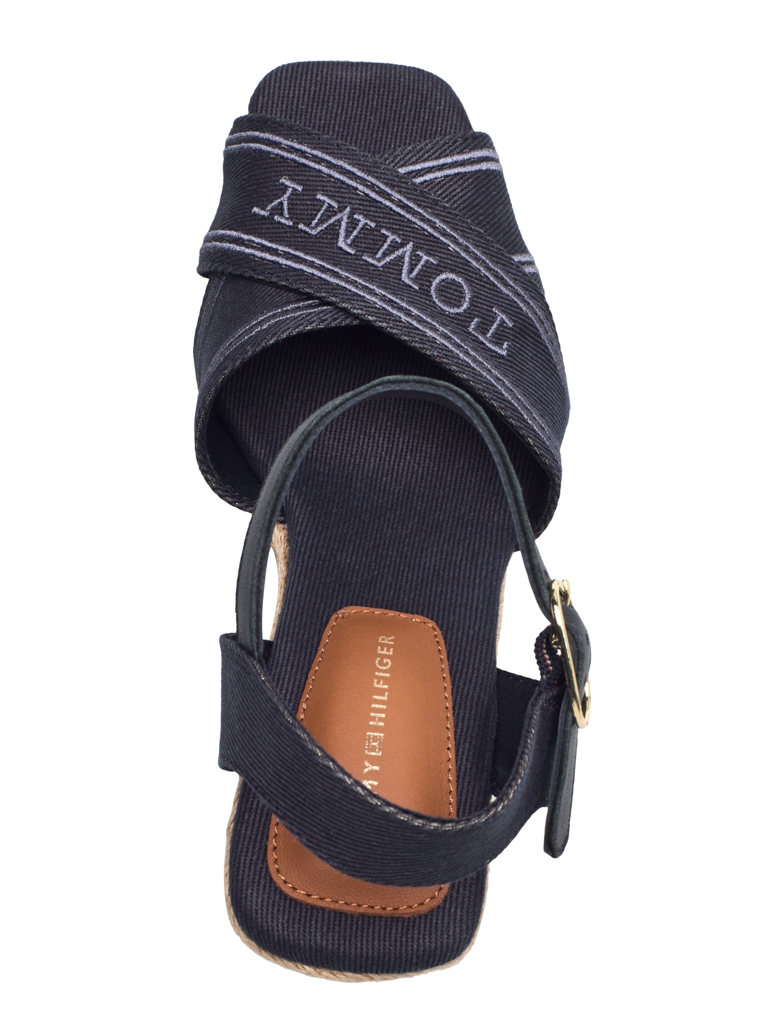 Tommy Hilfiger - TOMMY HILFIGER ESPAD HIGH WEDGE - espadrilles à talons - space blue - 3