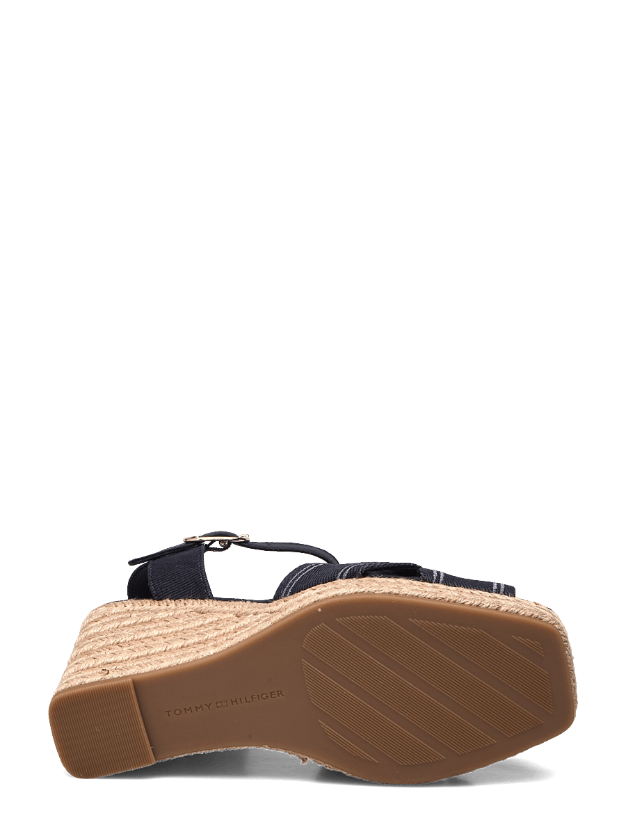Tommy Hilfiger - TOMMY HILFIGER ESPAD HIGH WEDGE - espadrilles à talons - space blue - 4
