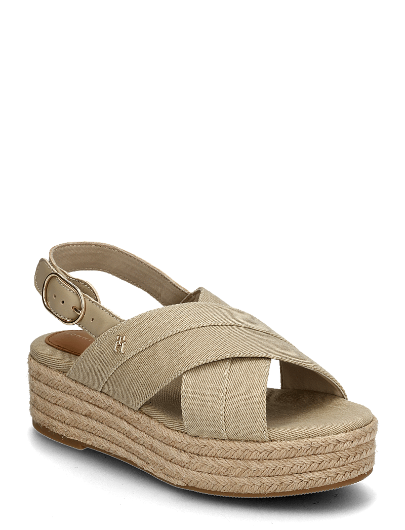 Tommy Hilfiger - DENIM ESPADRILLE PLATFORM SANDAL - platåsandaler - horseradish - 0