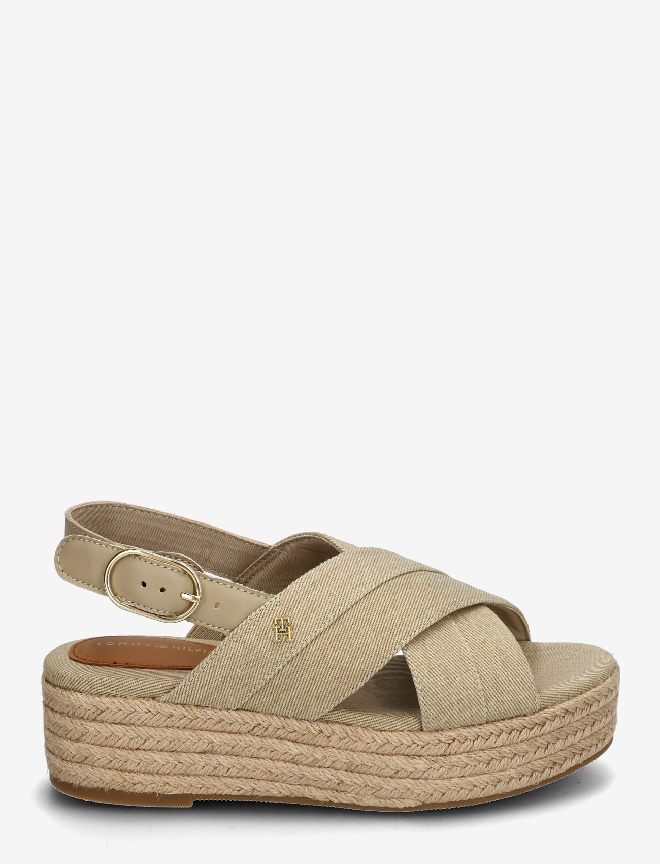 Tommy Hilfiger - DENIM ESPADRILLE PLATFORM SANDAL - platåsandaler - horseradish - 1