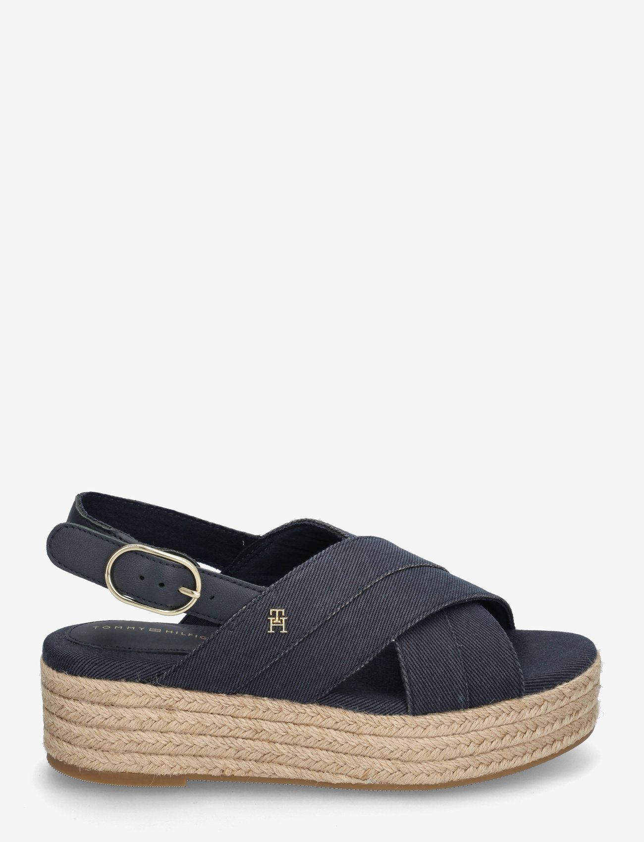 Tommy Hilfiger - DENIM ESPADRILLE PLATFORM SANDAL - platåsandaler - space blue - 1