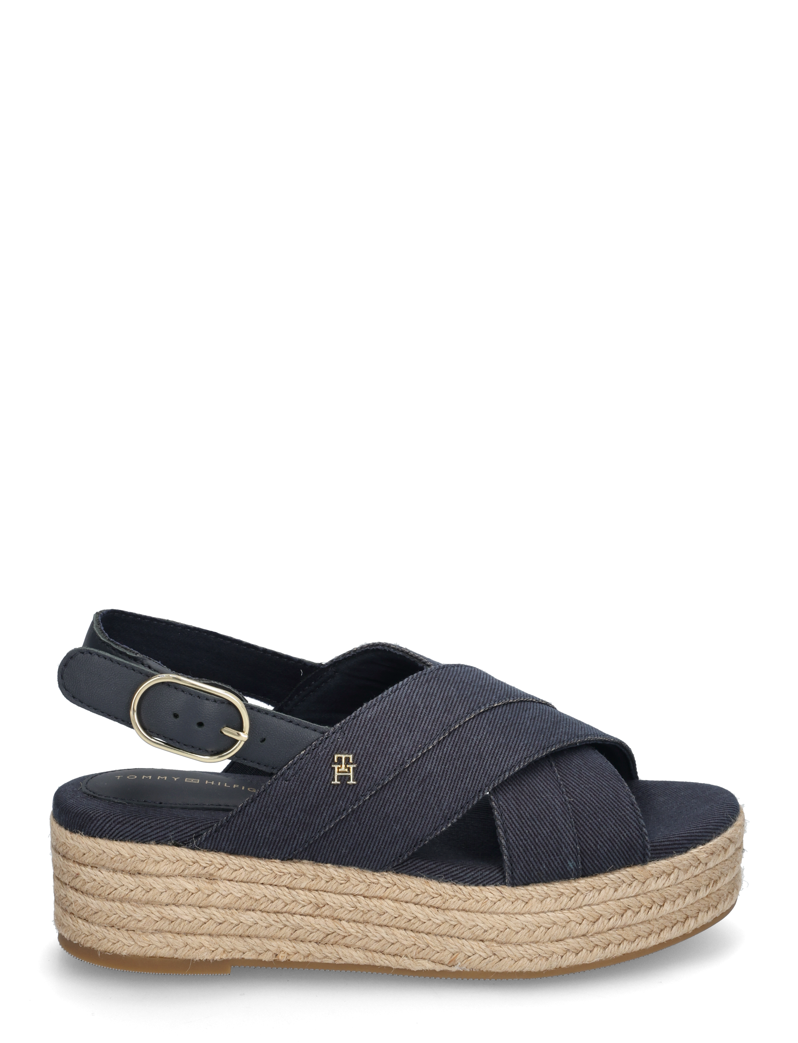 Tommy Hilfiger - DENIM ESPADRILLE PLATFORM SANDAL - space blue - 1