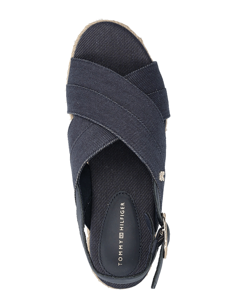 Tommy Hilfiger - DENIM ESPADRILLE PLATFORM SANDAL - platformsandaler - space blue - 3