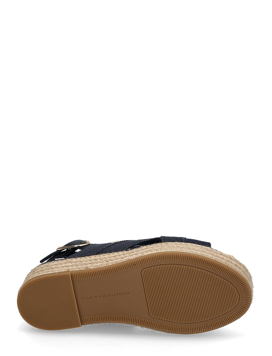 Tommy Hilfiger - DENIM ESPADRILLE PLATFORM SANDAL - space blue - 4