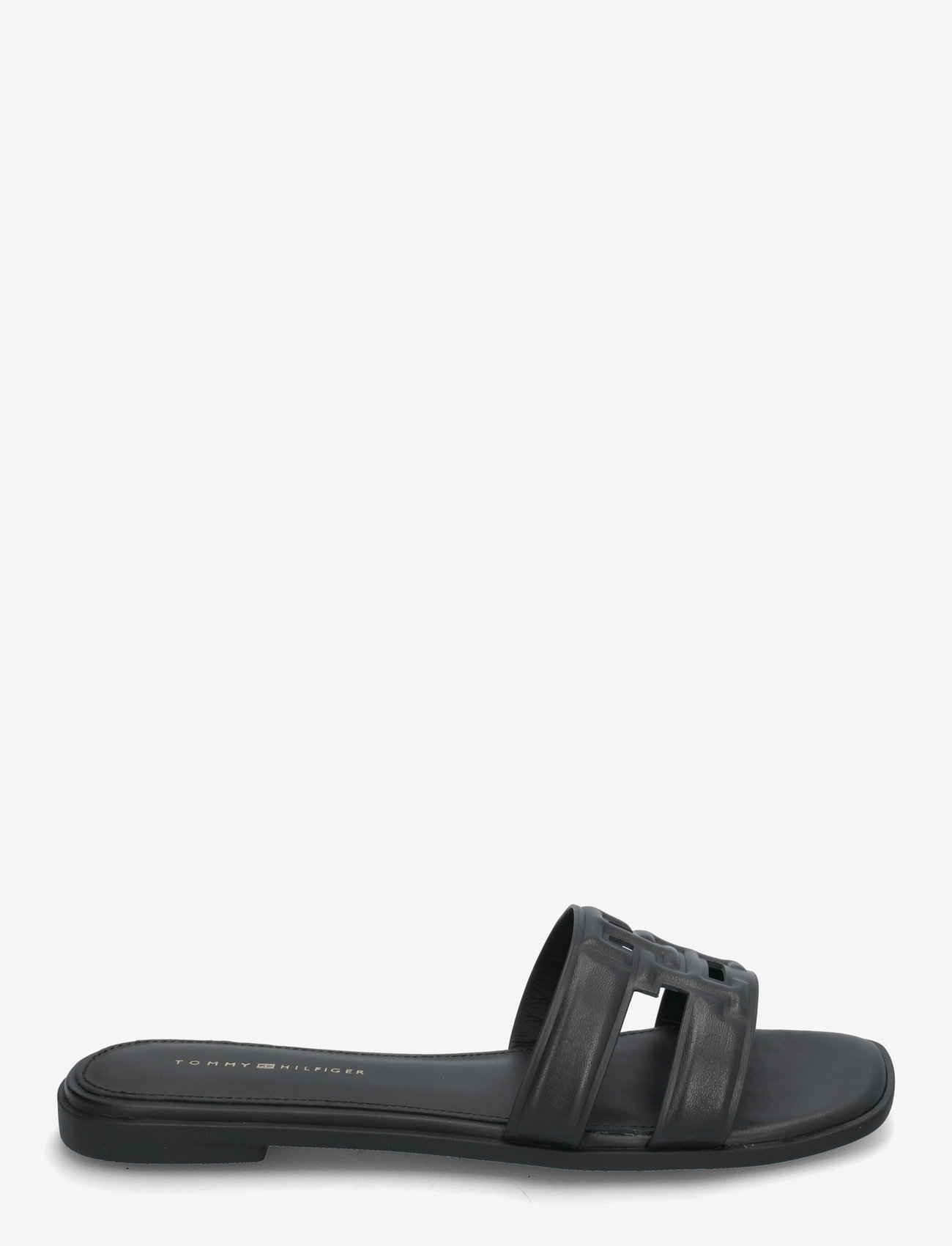 Tommy Hilfiger - TH LOGO STRAP MULE - flade sandaler - black - 1