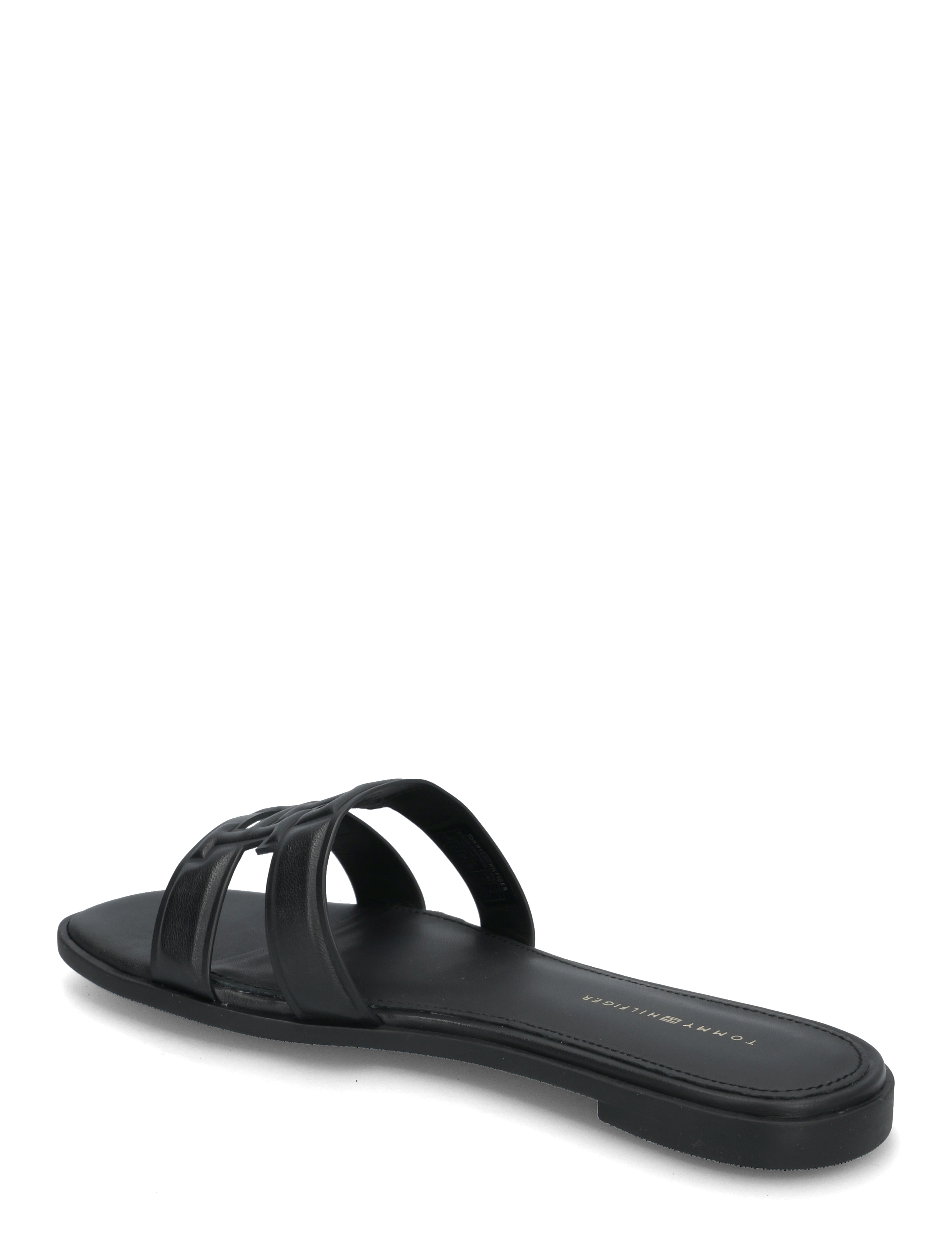 Tommy Hilfiger - TH LOGO STRAP MULE - flache sandalen - black - 2