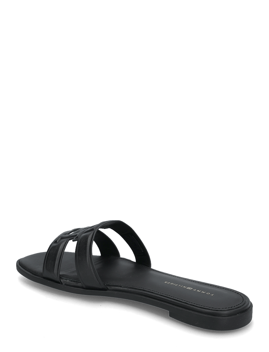 Tommy Hilfiger - TH LOGO STRAP MULE - flache sandalen - black - 2