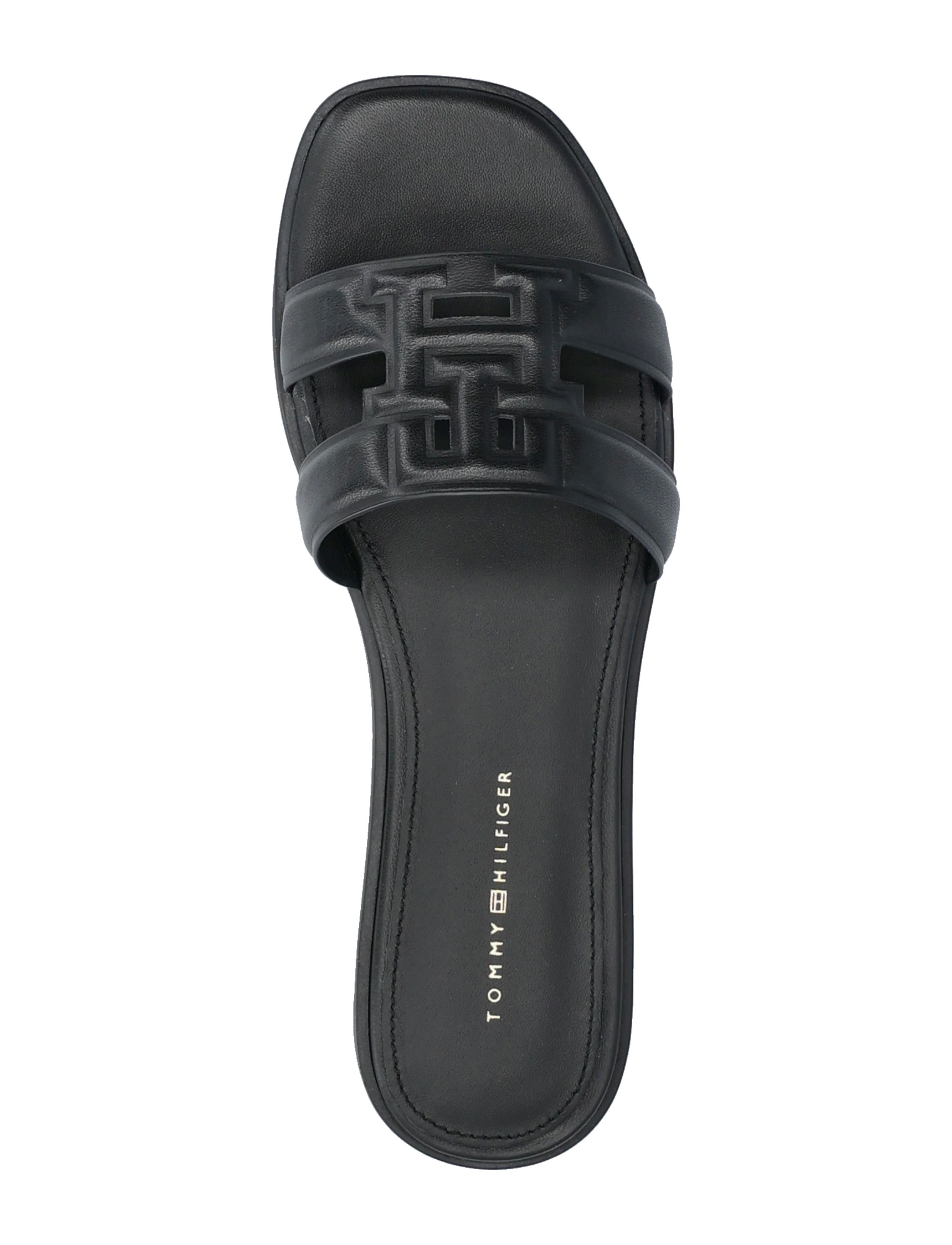 Tommy Hilfiger - TH LOGO STRAP MULE - flache sandalen - black - 3