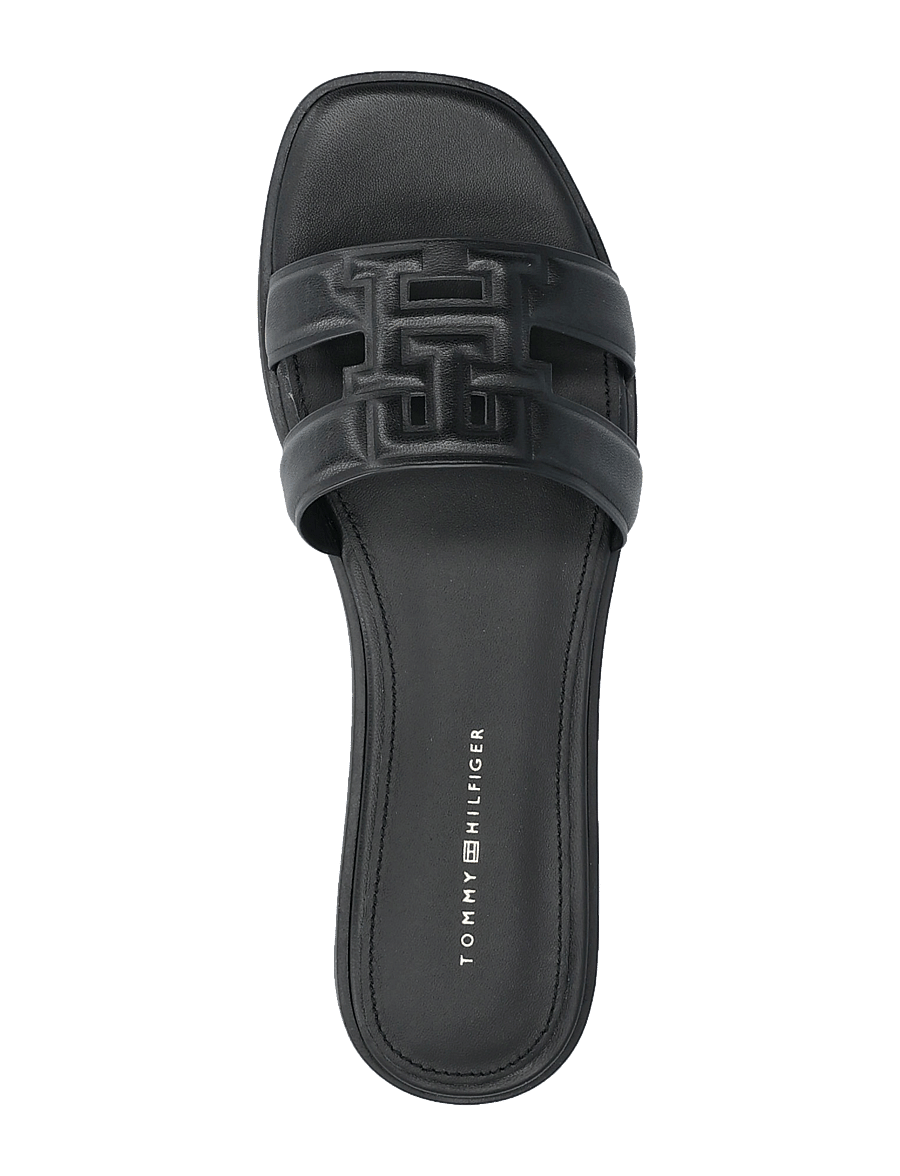 Tommy Hilfiger - TH LOGO STRAP MULE - flache sandalen - black - 3