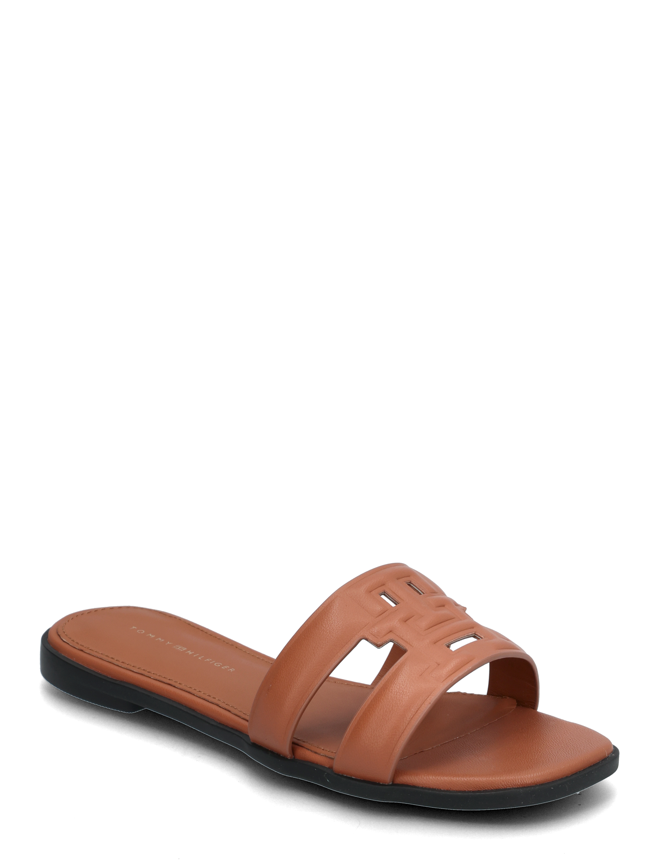Tommy Hilfiger Th Logo Strap Mule, Kvinder, Logo Rem Mule, Brun, Str: 38
