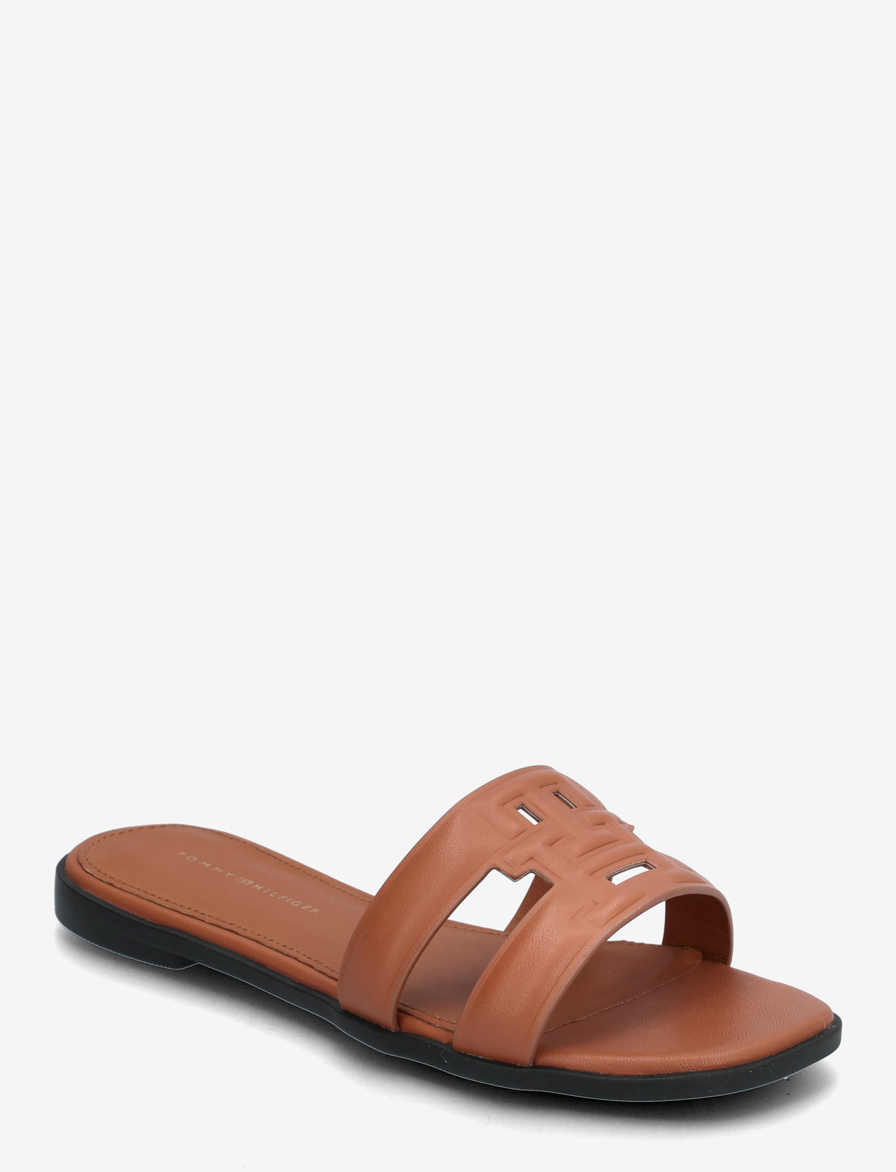 Tommy Hilfiger - TH LOGO STRAP MULE - platta sandaler - cinnamon bark - 0