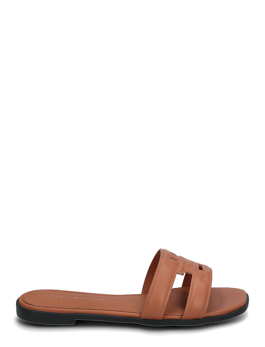 Tommy Hilfiger - TH LOGO STRAP MULE - flate sandaler - cinnamon bark - 1
