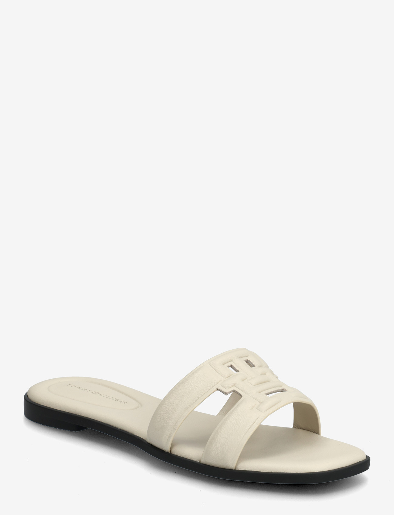 Tommy Hilfiger - TH LOGO STRAP MULE - flat sandals - classic beige - 0