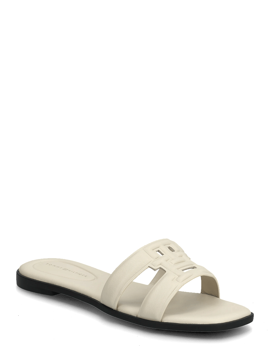Tommy Hilfiger - TH LOGO STRAP MULE - flache sandalen - classic beige - 0