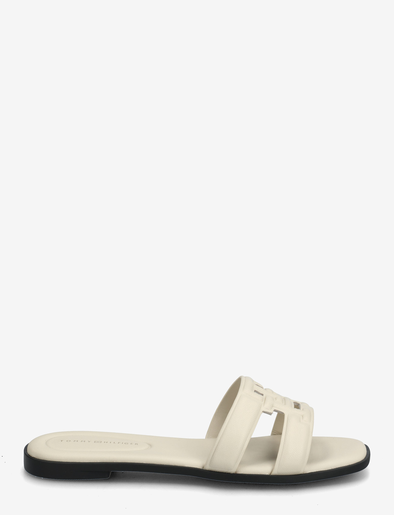 Tommy Hilfiger - TH LOGO STRAP MULE - flat sandals - classic beige - 1