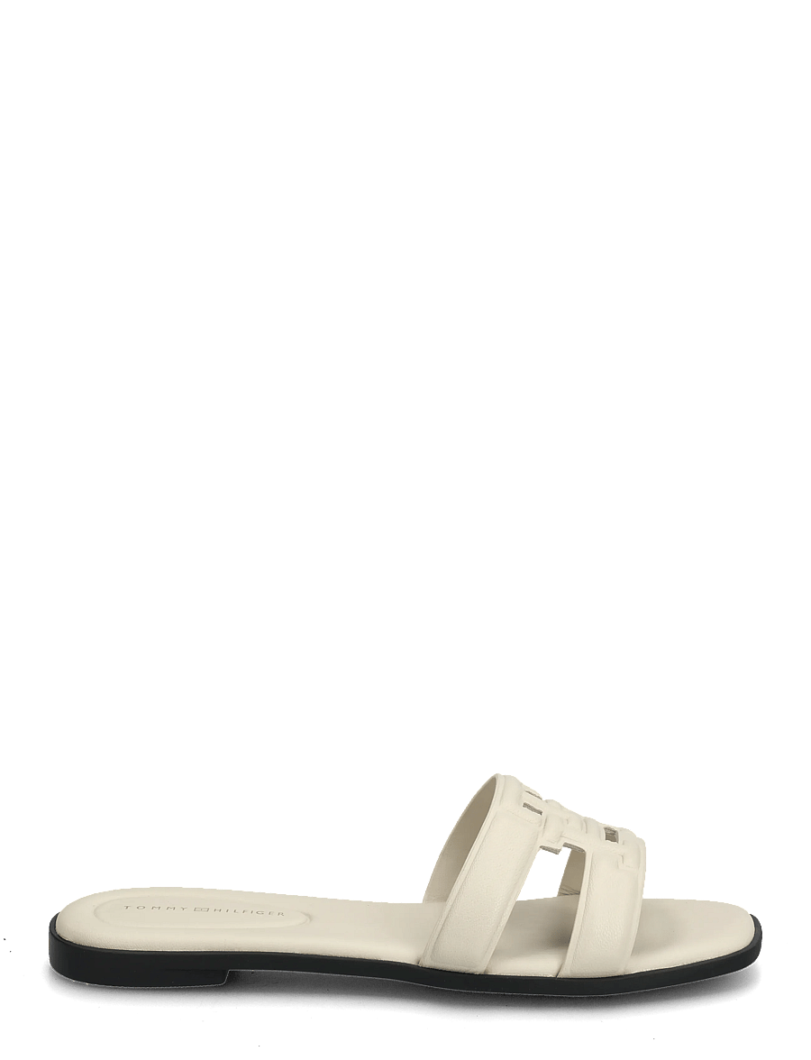 Tommy Hilfiger - TH LOGO STRAP MULE - flache sandalen - classic beige - 1