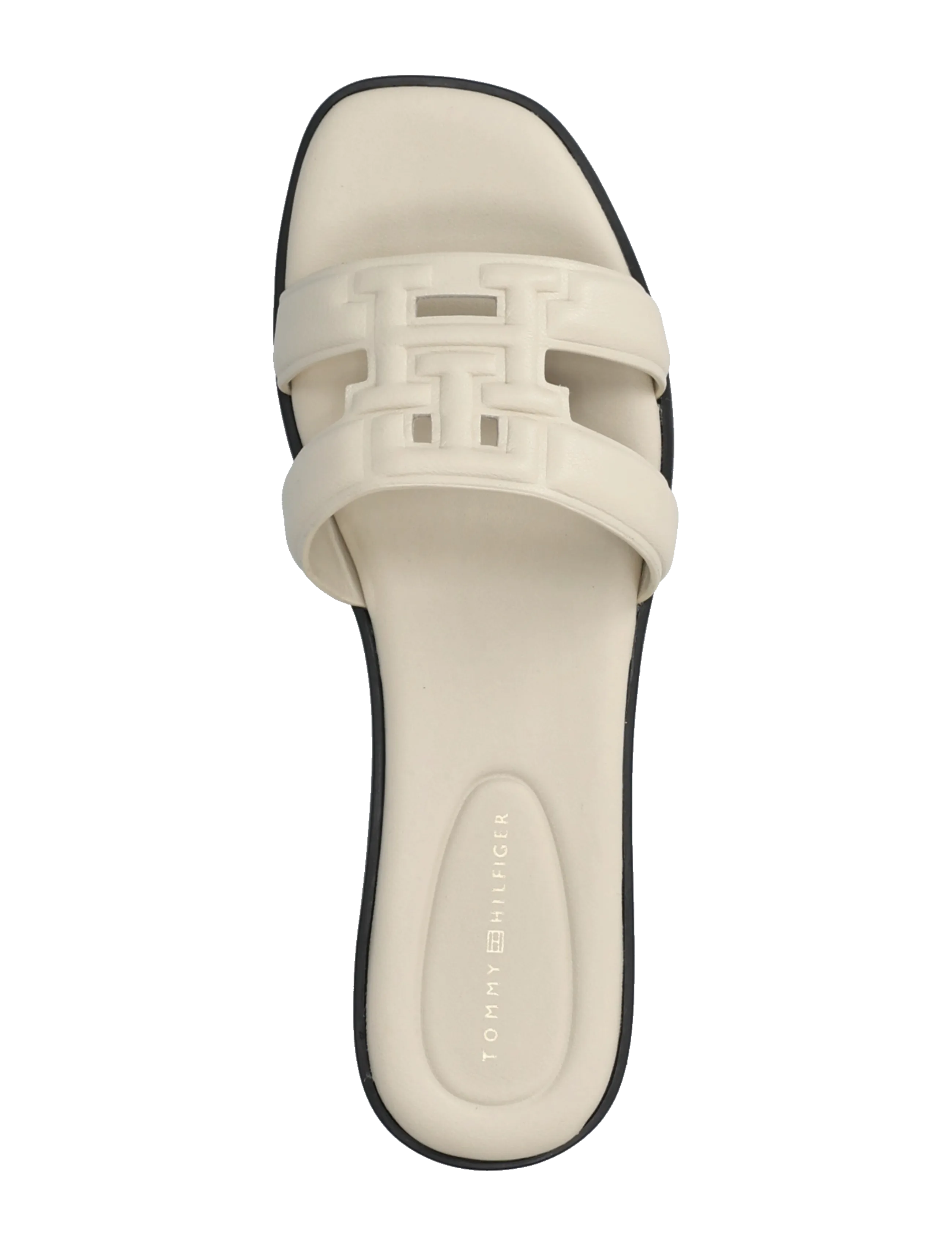 Tommy Hilfiger - TH LOGO STRAP MULE - kontsata sandaalid - classic beige - 3