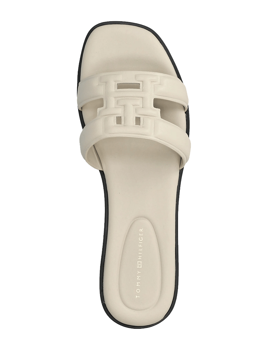 Tommy Hilfiger - TH LOGO STRAP MULE - flache sandalen - classic beige - 3
