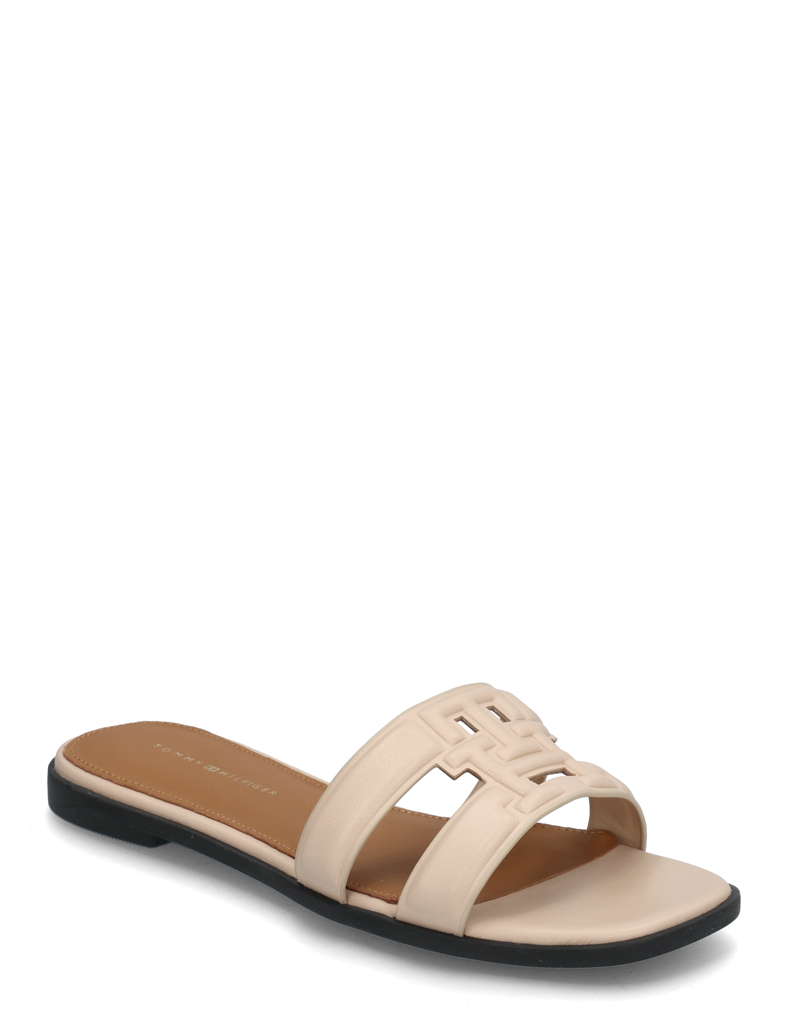 Tommy Hilfiger TH LOGO STRAP MULE - Avalynė - MISTY BLUSH / beige