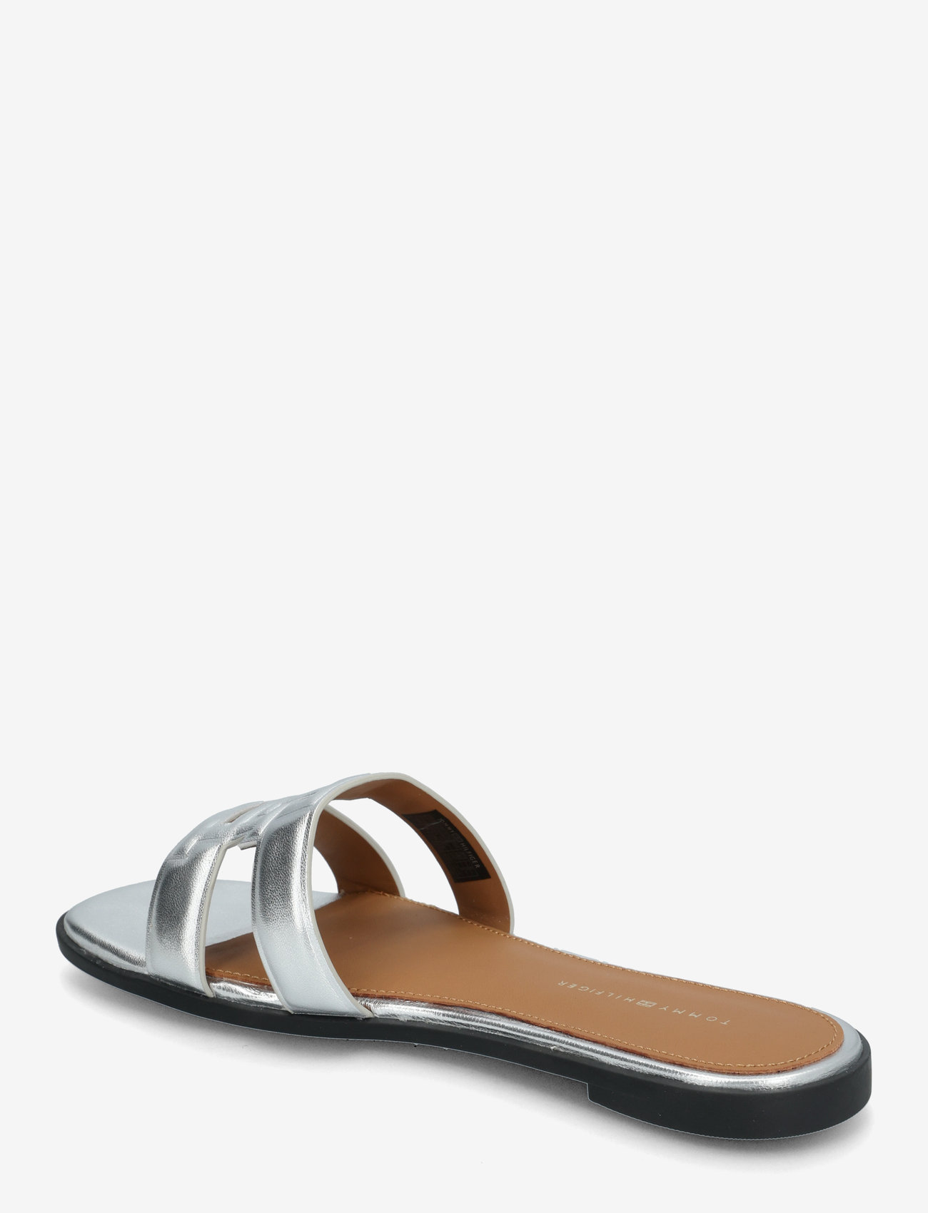 Tommy Hilfiger - TH LOGO STRAP METALLIC MULE - platta sandaler - silver - 2
