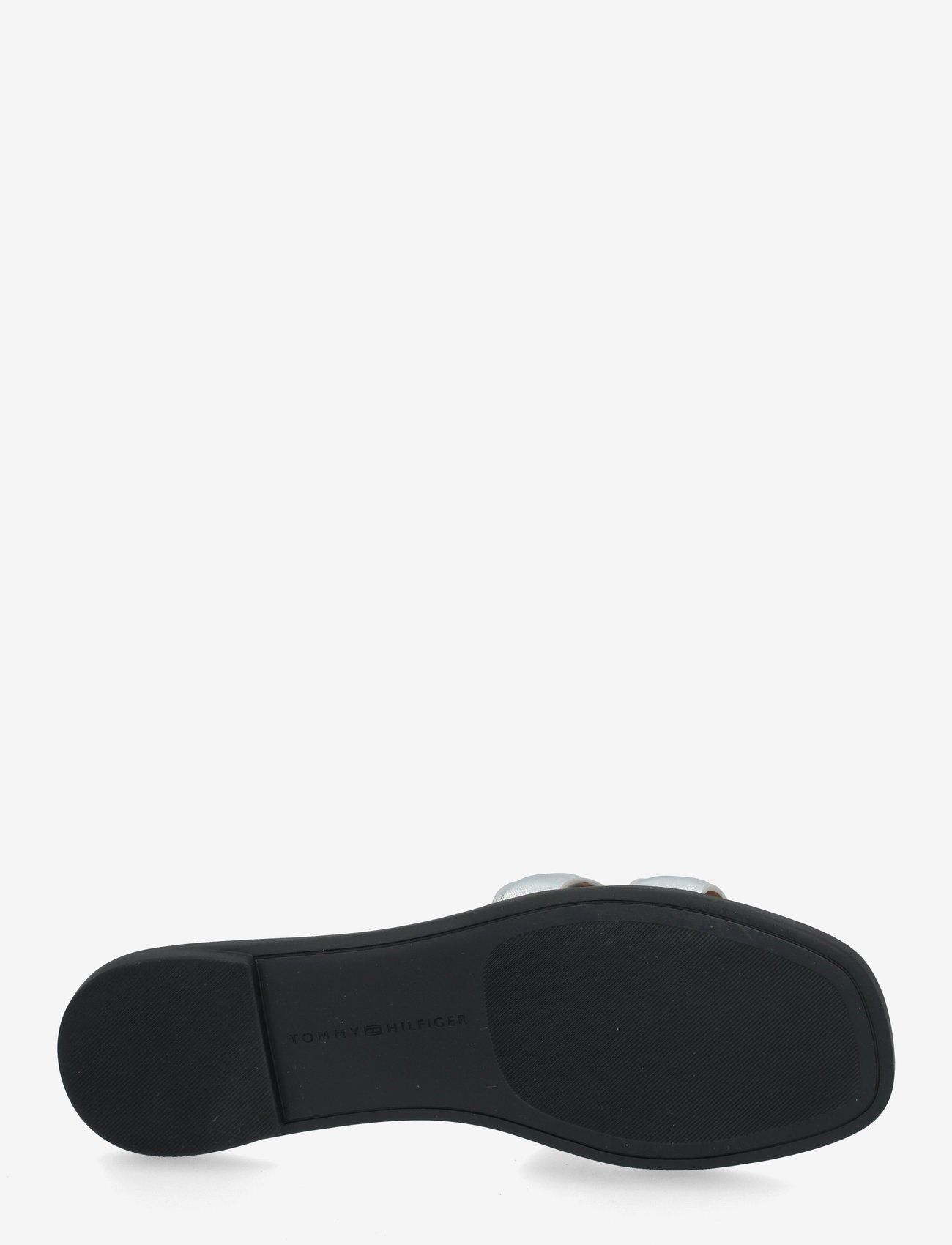 Tommy Hilfiger - TH LOGO STRAP METALLIC MULE - platta sandaler - silver - 4