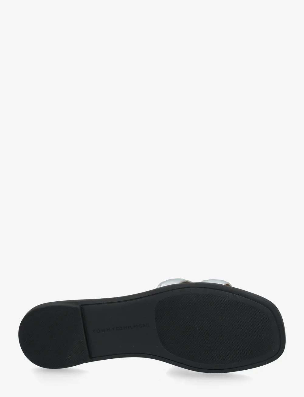 Tommy Hilfiger - TH LOGO STRAP METALLIC MULE - flade sandaler - silver - 4