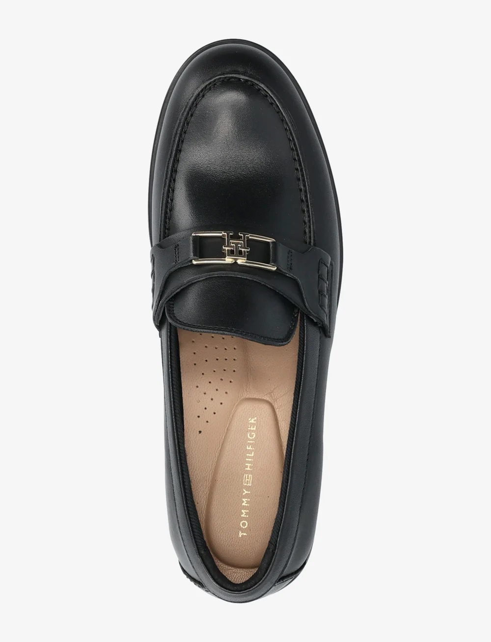 Tommy Hilfiger - TH LOGO LEATHER LOAFER - særlige begivenheder - black - 3