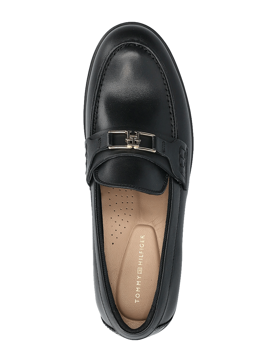Tommy Hilfiger - TH LOGO LEATHER LOAFER - black - 3