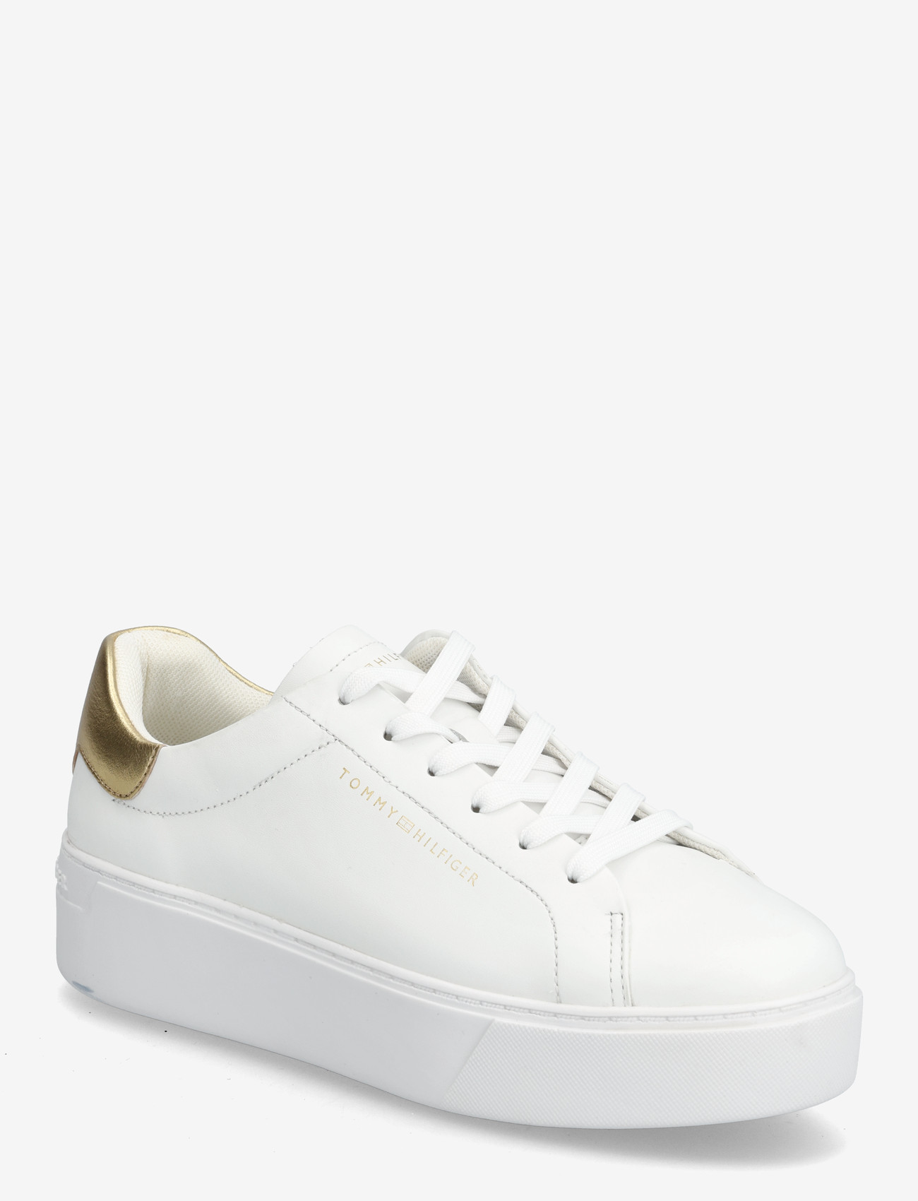 Tommy Hilfiger - ESSENTIAL PLATFORM COURT SNEAKER - confirmation - white gold - 0