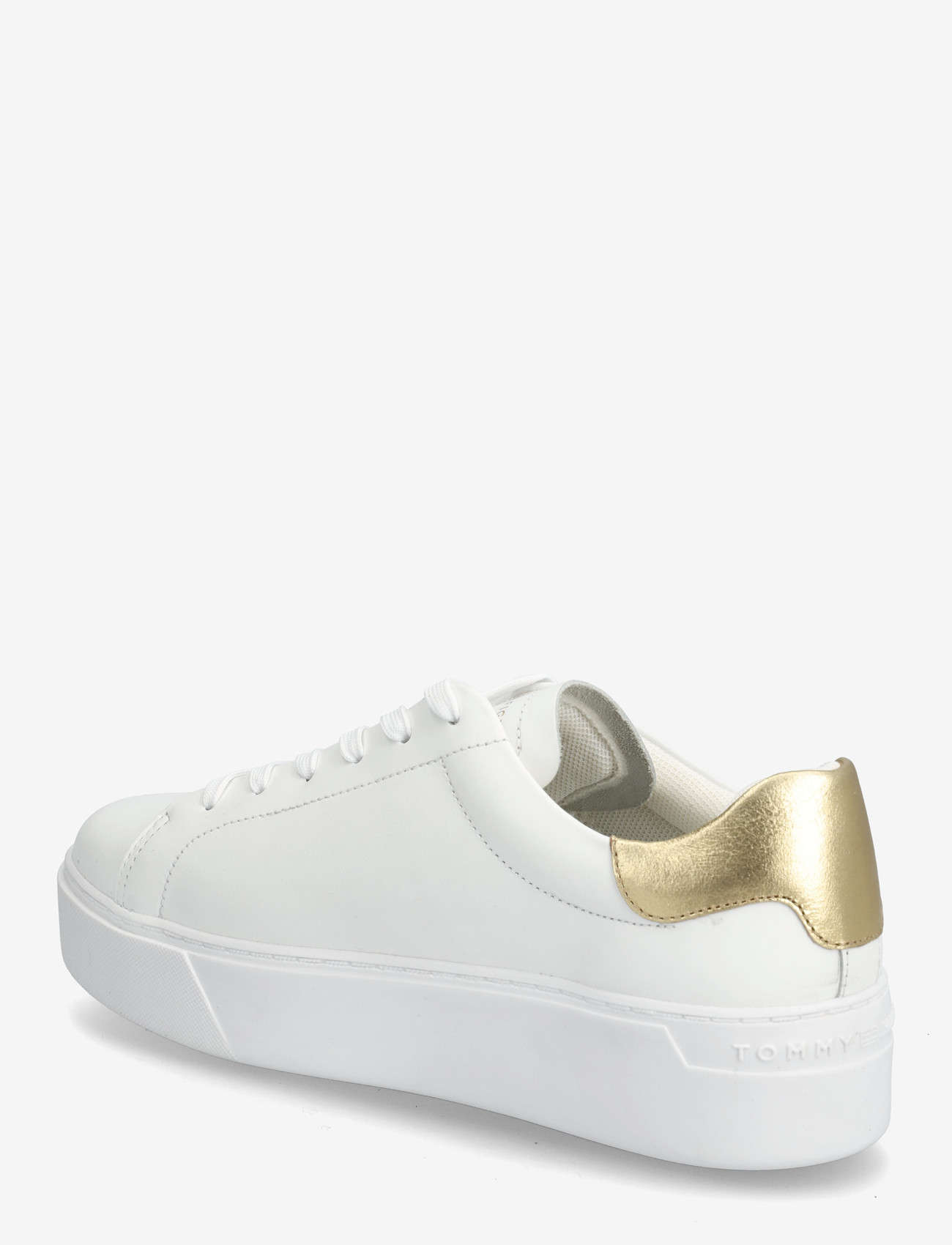 Tommy Hilfiger - ESSENTIAL PLATFORM COURT SNEAKER - confirmation - white gold - 1